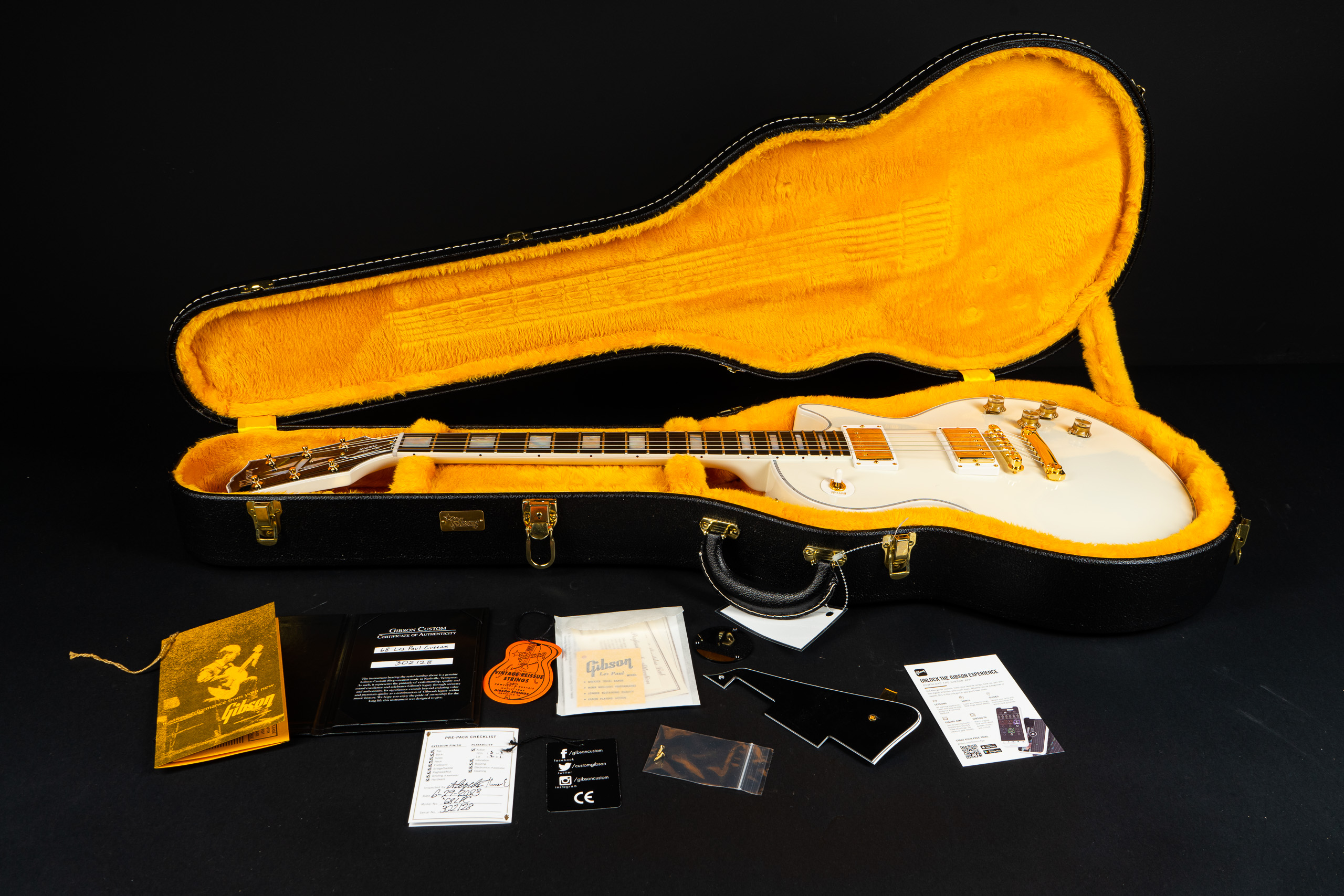 ギター Gibson Custom Shop 1968 Les Paul Custom Gibson Custom Shop 1968 Les Paul Custom – Polaris White