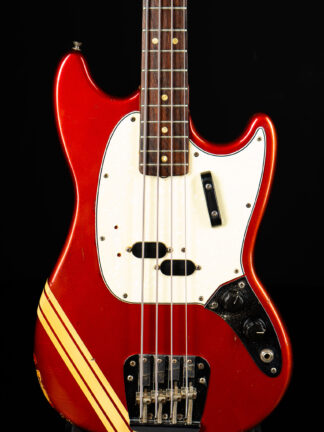 1970 Fender Mustang Bass - Competition Red Matching Headstock