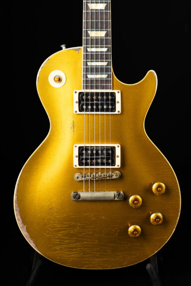 Gibson Custom Shop 1957 Les Paul Standard Ultra Heavy Aged No Pickguard - Goldtop Darkback