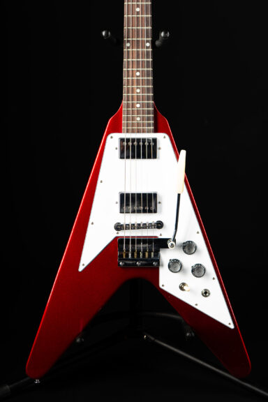 Gibson Custom Shop 1967 Flying V Maestro Vibrola Gloss - Sparkling Burgundy Metallic