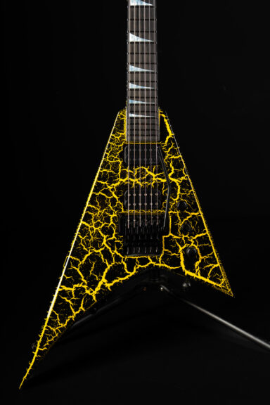 Jackson USA Custom Shop Rhoads RR24 - Black Yellow Crackle