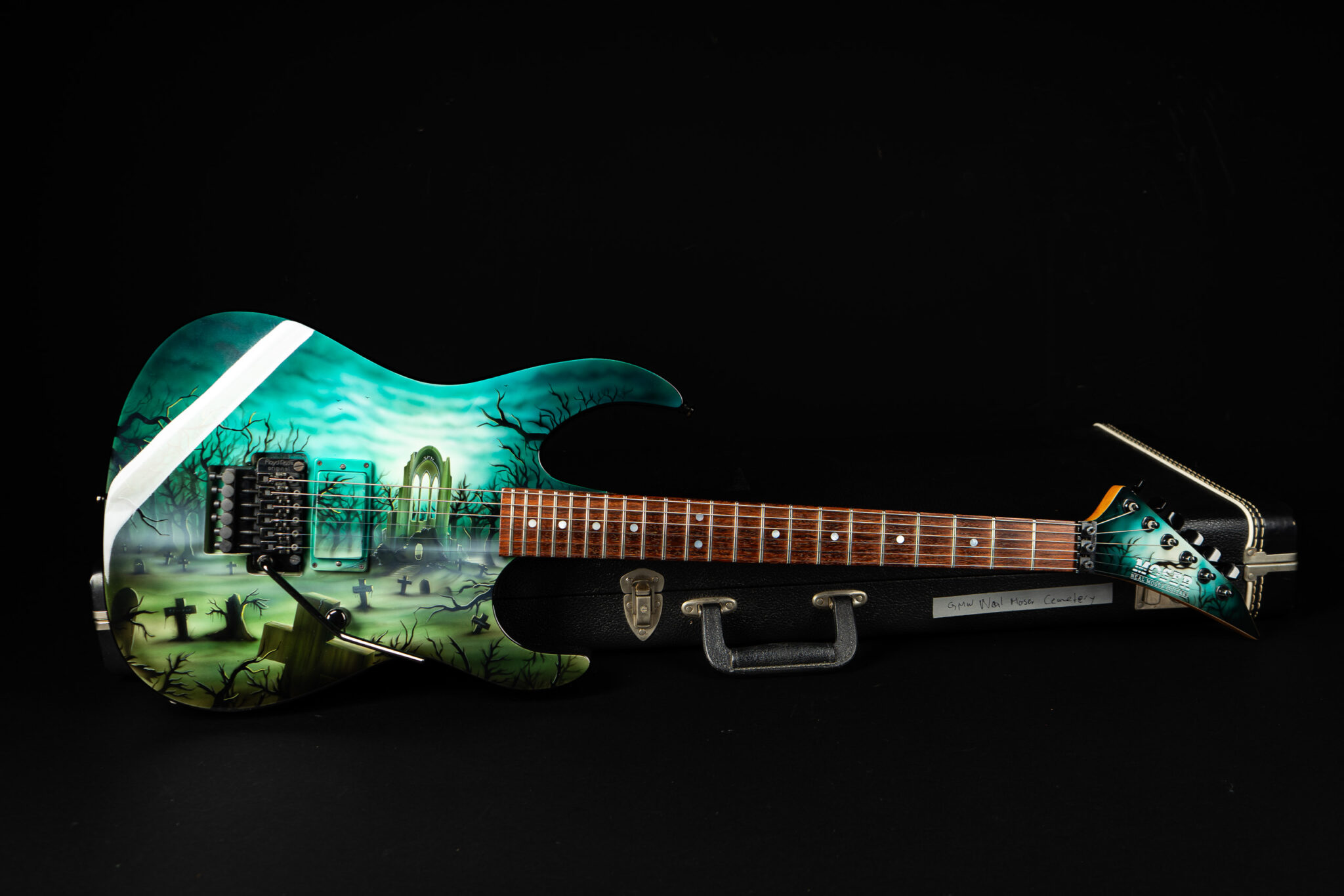 1990 Neal Moser Custom S – Cemetery Graphic – GuitarPoint