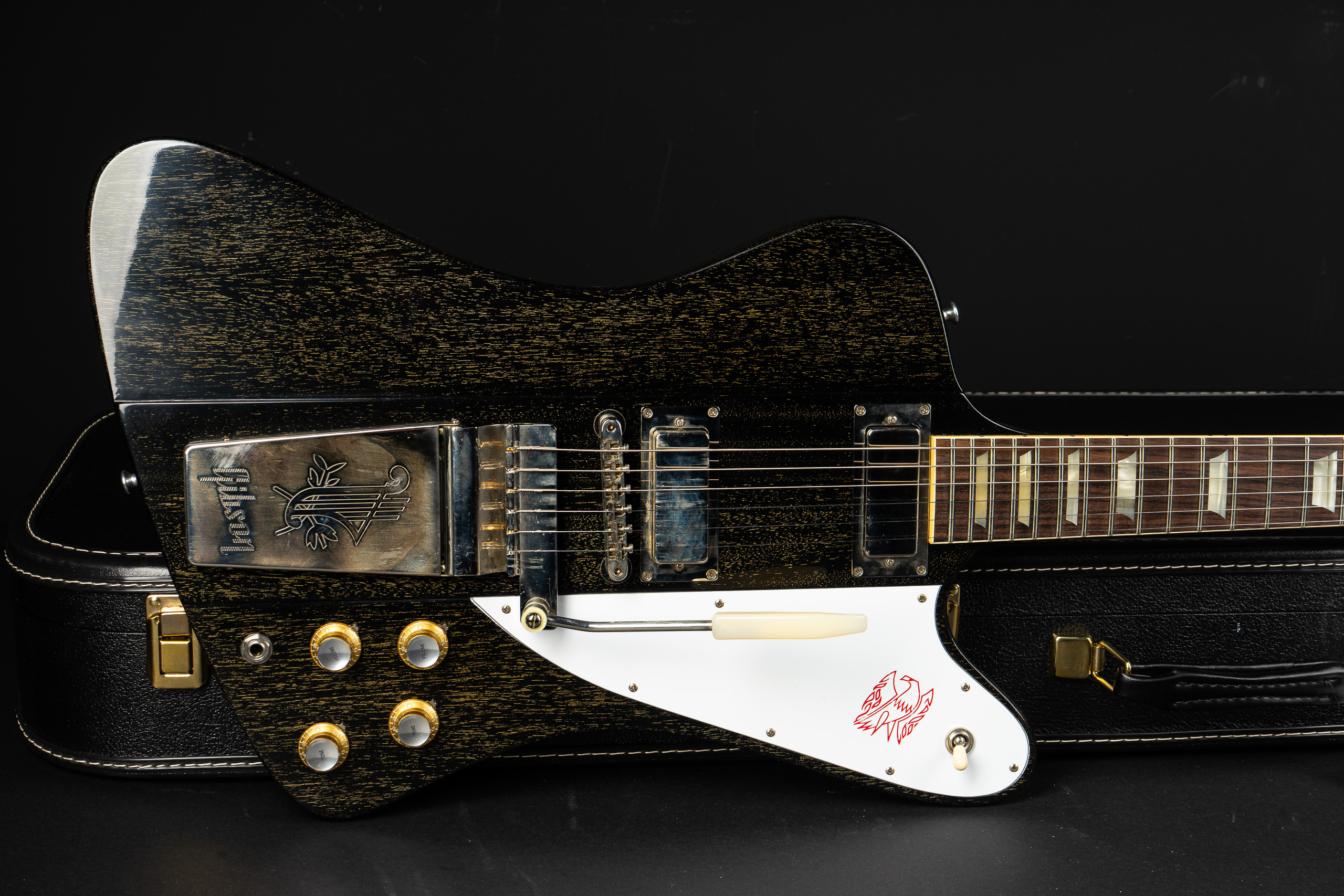 動画あり Gibson Custom Shop Firebird Ⅴ VOS Gibson Custom Shop 1963 Firebird V VOS - Silver Fox - GuitarPoint