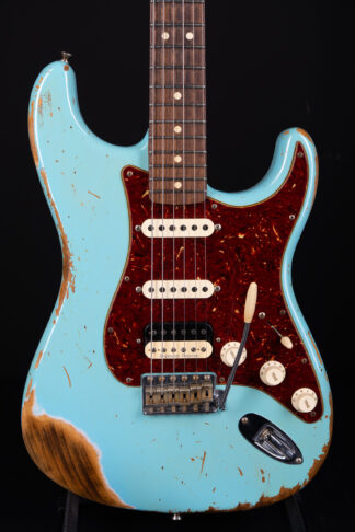 2019 Fender Custom Shop 1963 Stratocaster HSS Heavy Relic – Daphne Blue