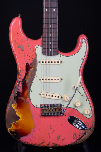 Fender Custom Shop LTD 60/63 Stratocaster - Super Faded Fiesta Red over Sunburst