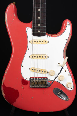 Fender GuitarPoint Hall of Fame Masterbuilt Austin MacNutt 1961 Stratocaster Heavy Relic – Fiesta Red over Dakota Red