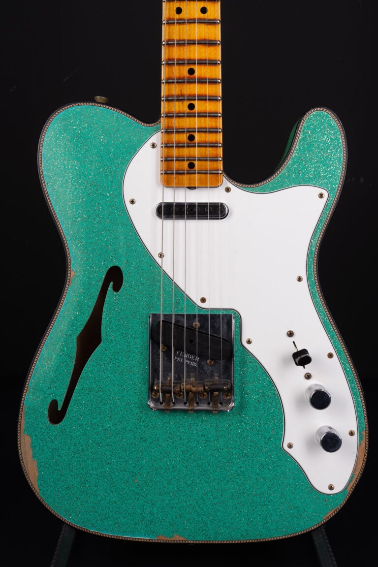 2022 Fender Custom Shop LTD Custom Telecaster Thinline Relic – Sea Foam Green Sparkle