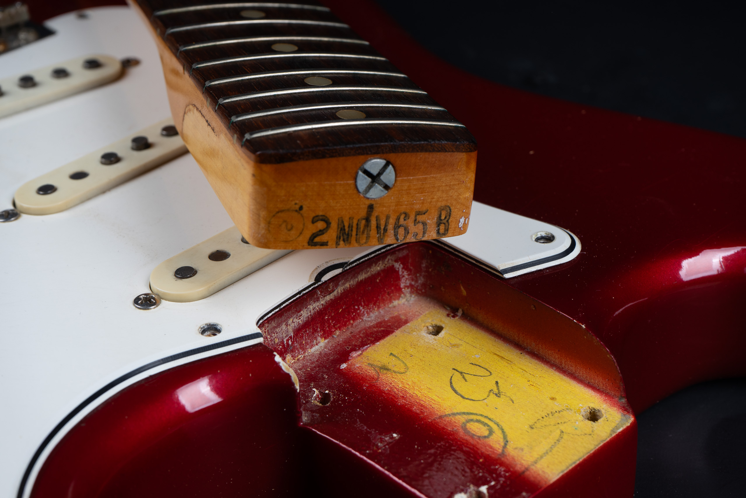1966 Fender Stratocaster – Candy Apple Red (all 65 specs – January 1966 pickups!)