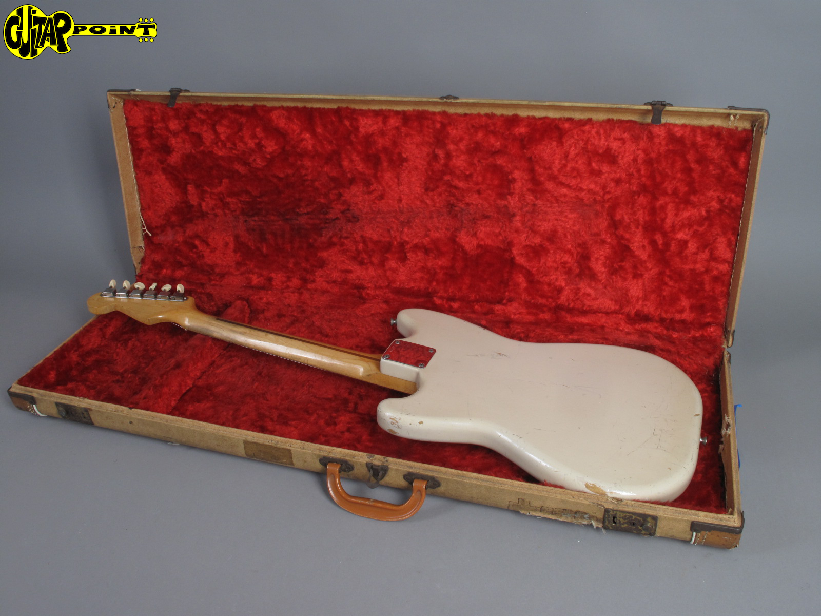 1956 Fender Musicmaster – Desert Sand – First Year! – GuitarPoint