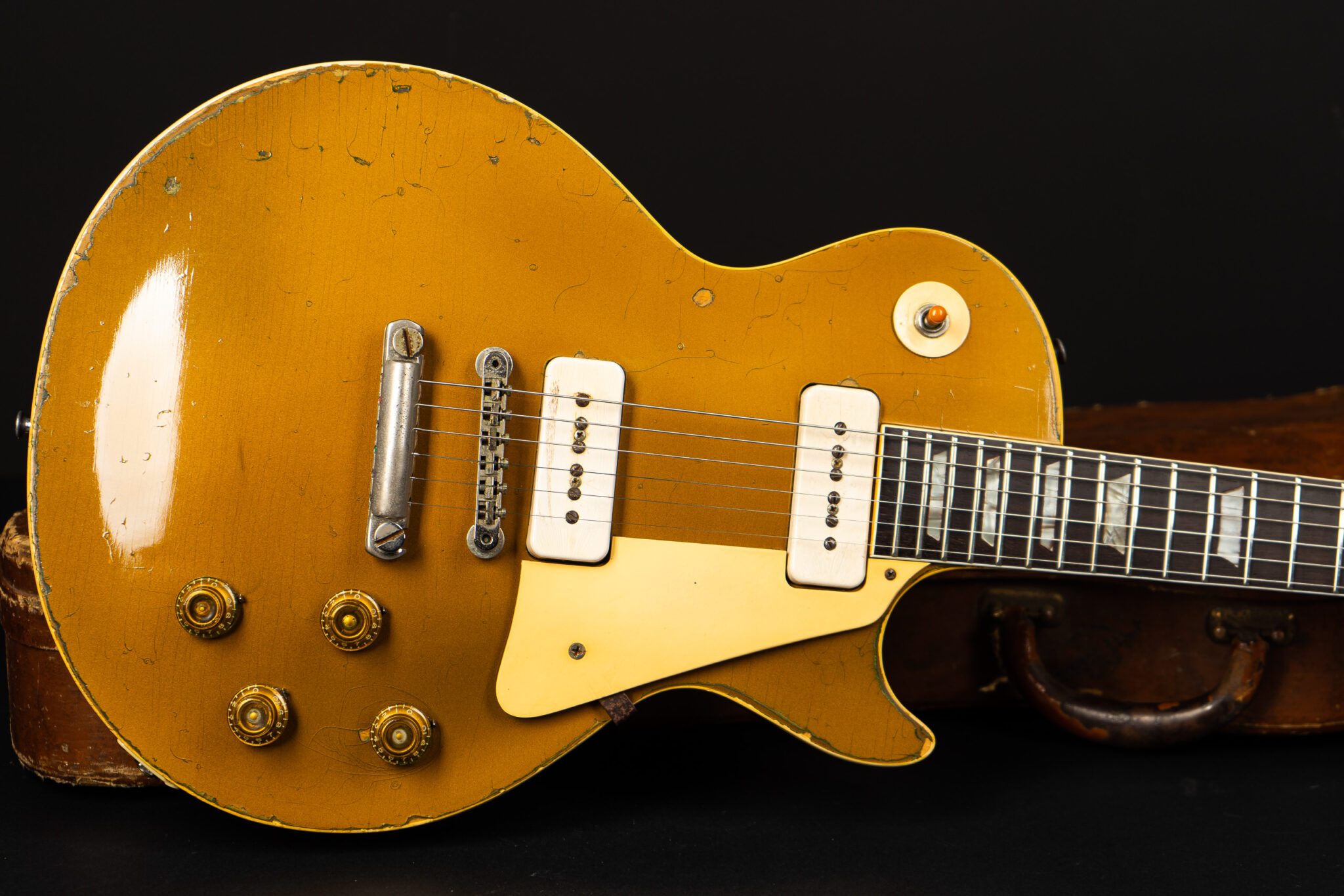 ギター Gibson 1956 Les Paul Gold Top Gibson Custom Shop 1956 Les Paul Goldtop Reissue - vos