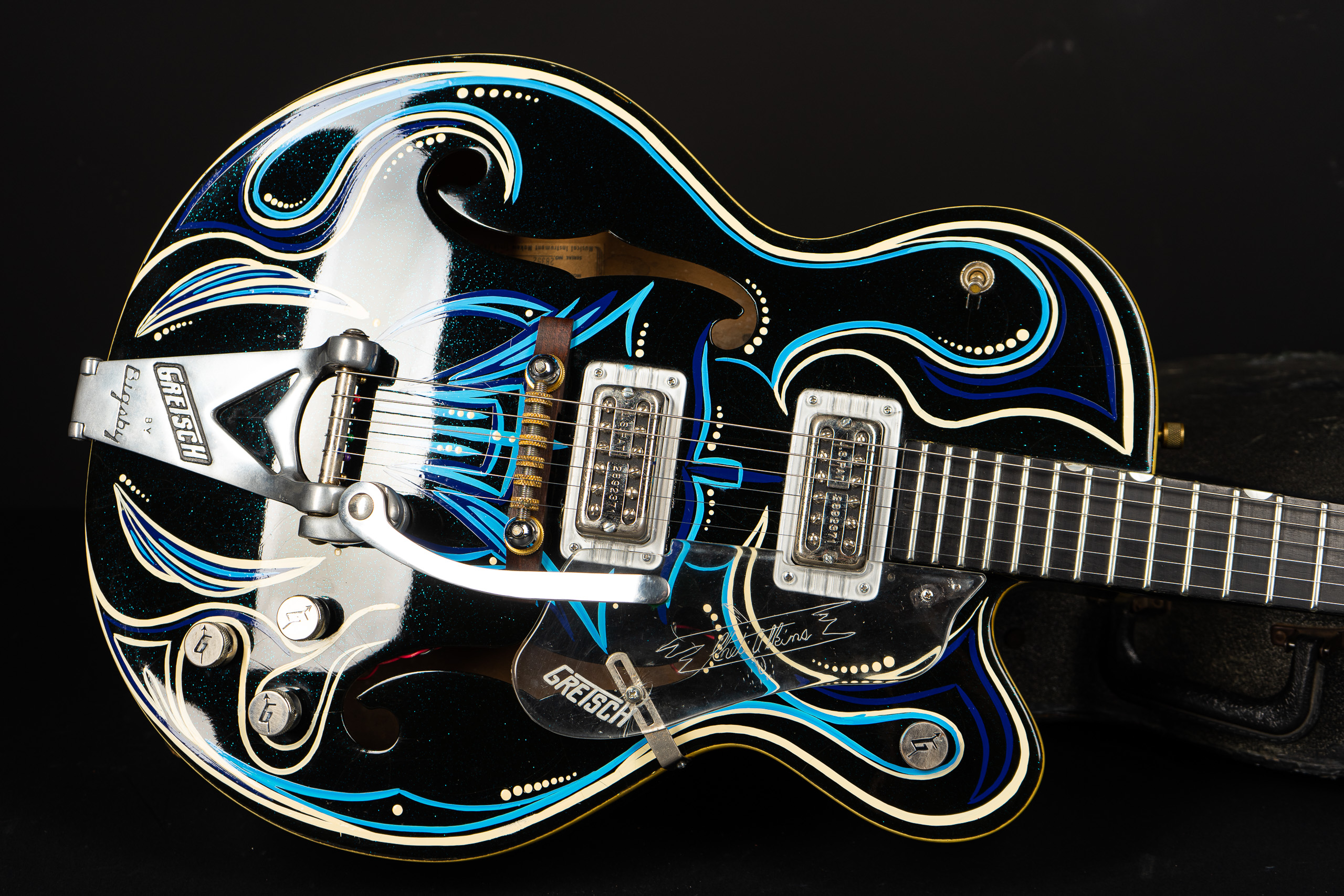 1958 Gretsch 6119 Tennessee Rose Mod - Blue Sparkle - GuitarPoint