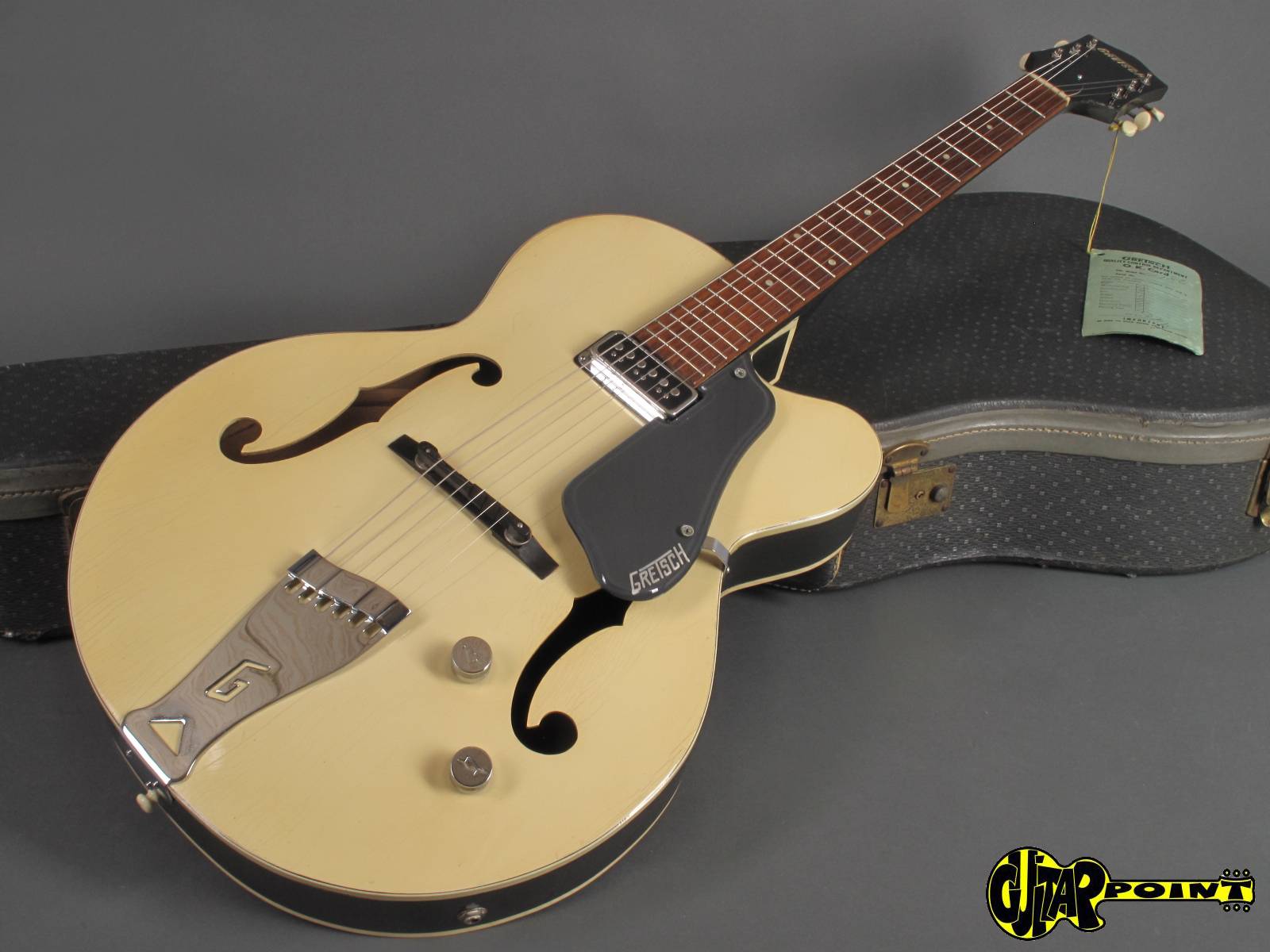 1958 Gretsch 6186 Clipper – 2-tone Bamboo/Gray – GuitarPoint