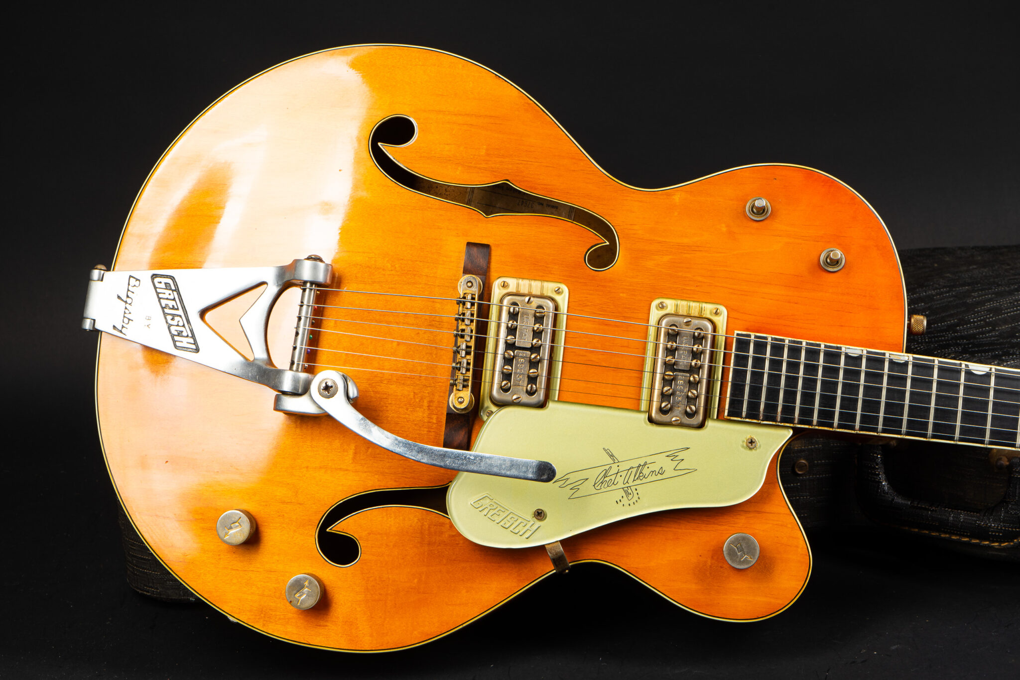 orange gretsch guitar