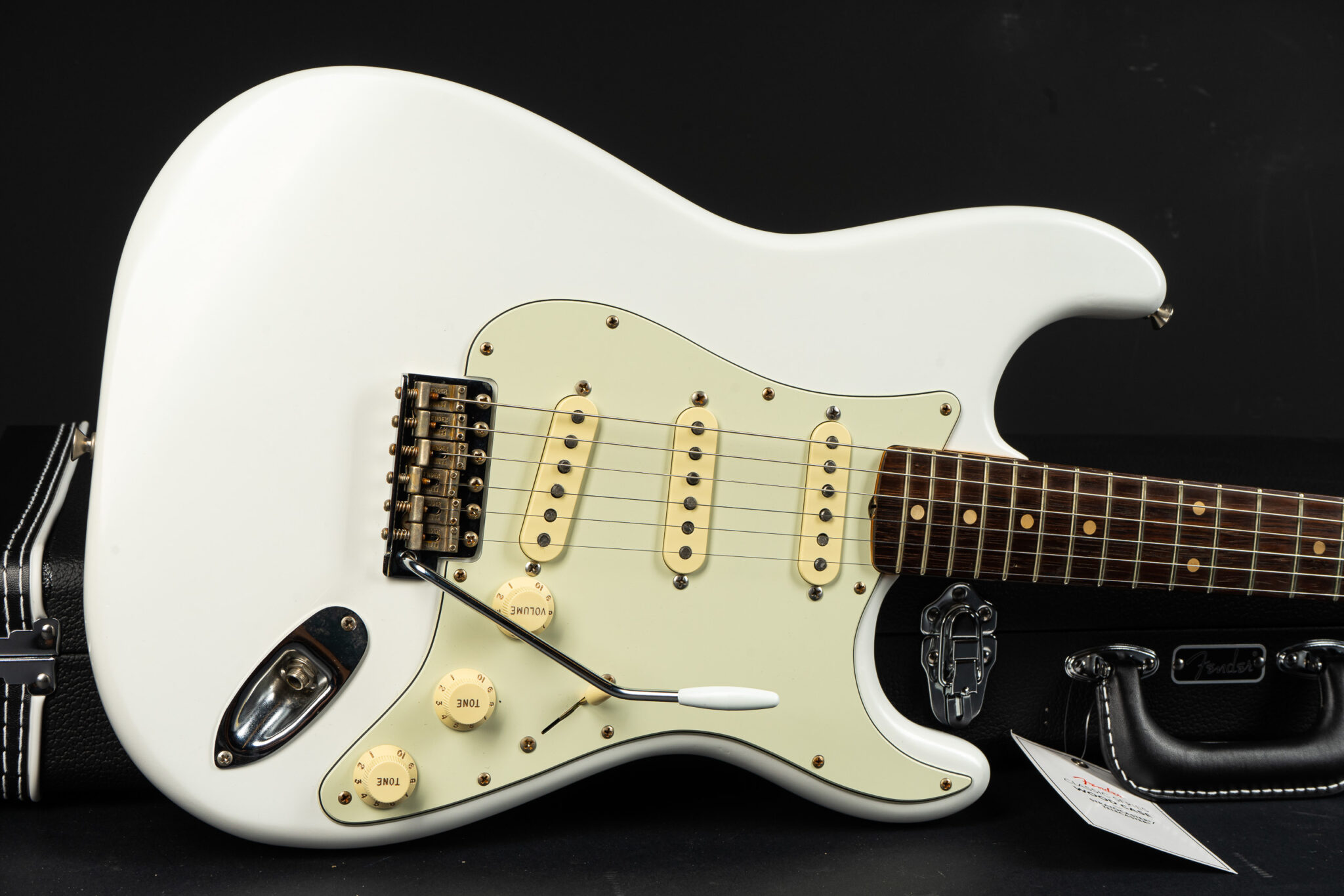 1961 Fender Stratocaster Olympic White Refin – GuitarPoint