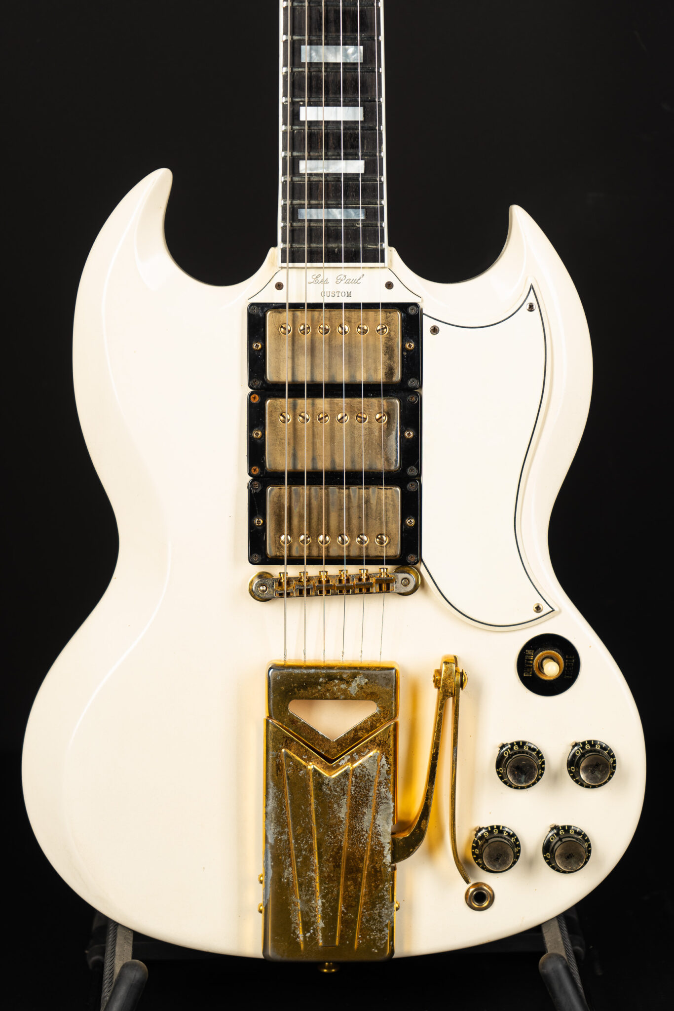 1961 Gibson Les Paul SG Custom – White (Refin) – GuitarPoint