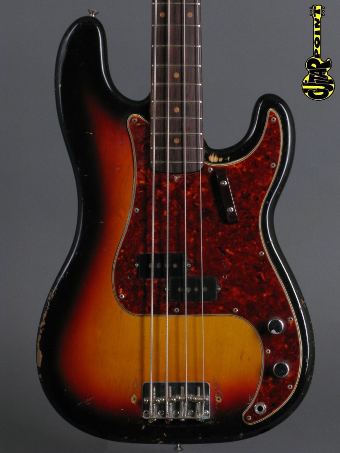 1963 Fender Precision Bass – 3-tone Sunburst – GuitarPoint