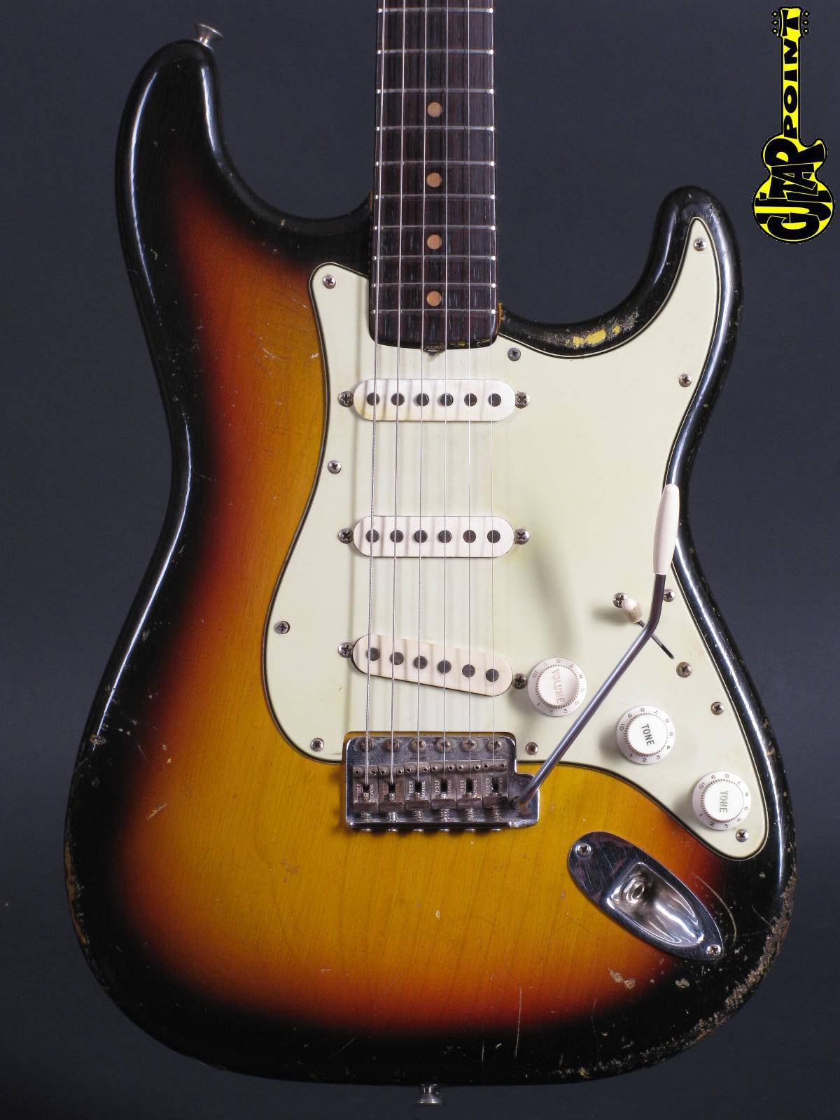 1963 Fender Stratocaster 3-tone Sunburst – GuitarPoint