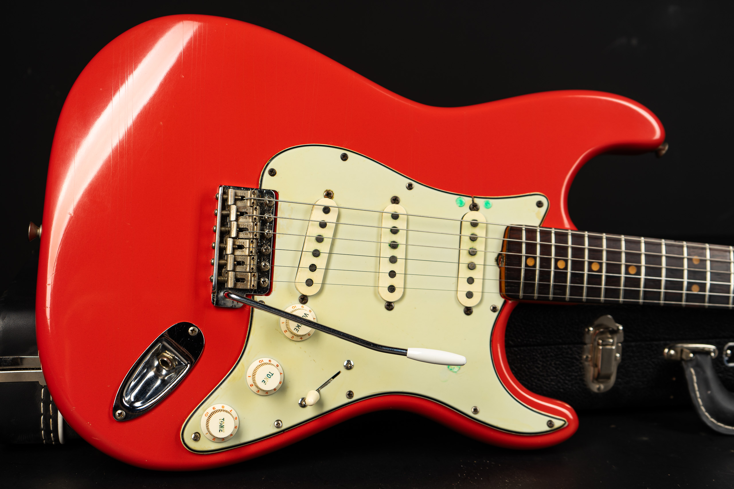 1963 Fender Stratocaster - Fiesta Red (Refin) - GuitarPoint