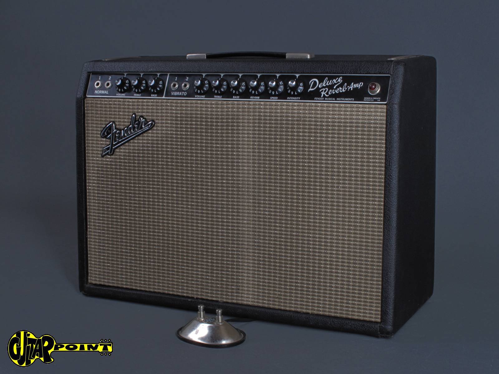 1965 Fender Deluxe Reverb “Blackface” Amplifier – GuitarPoint