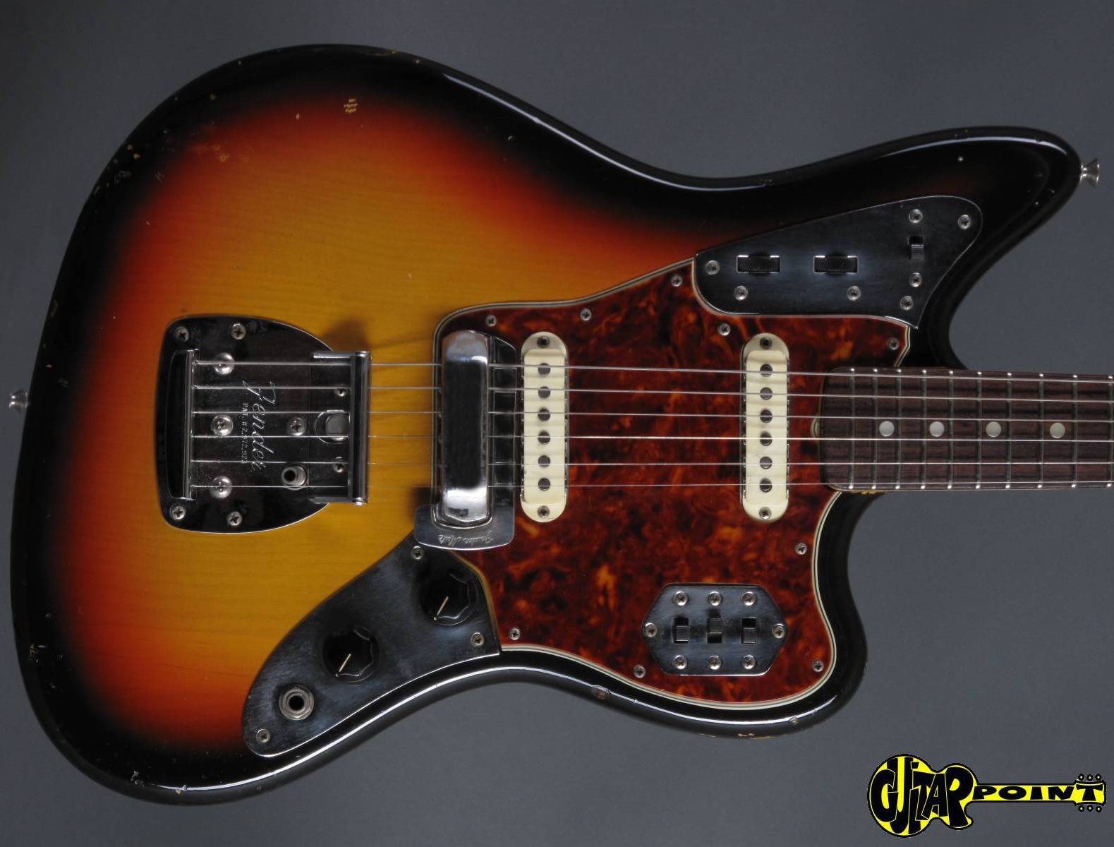 1965 Fender Jaguar 3tone Sunburst GuitarPoint