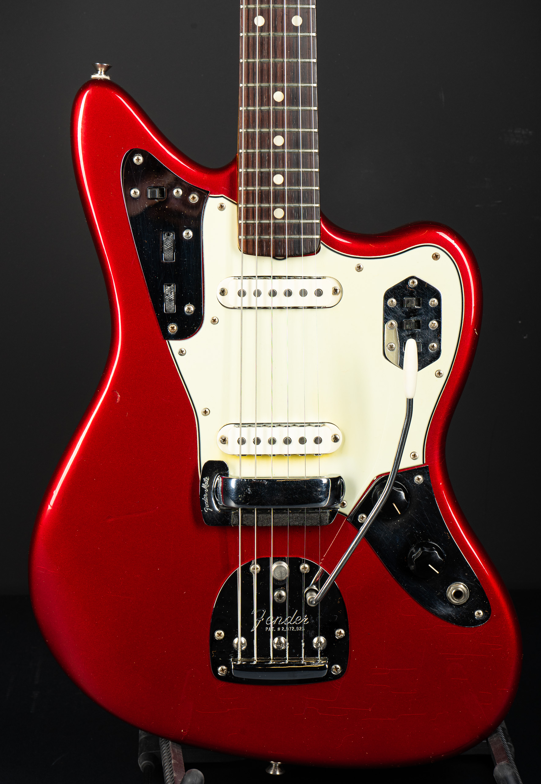 Fender jaguar cherry red sales