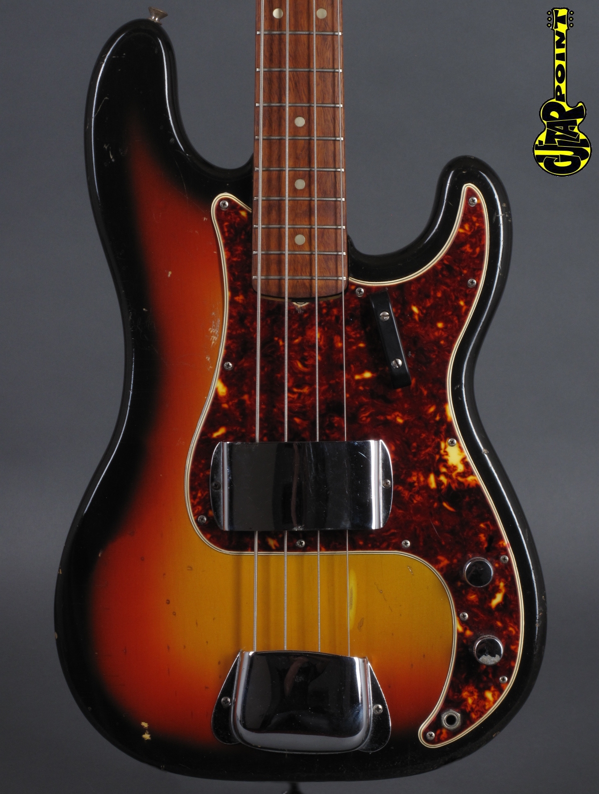 1965 Fender Precision Bass – 3-tone Sunburst – GuitarPoint