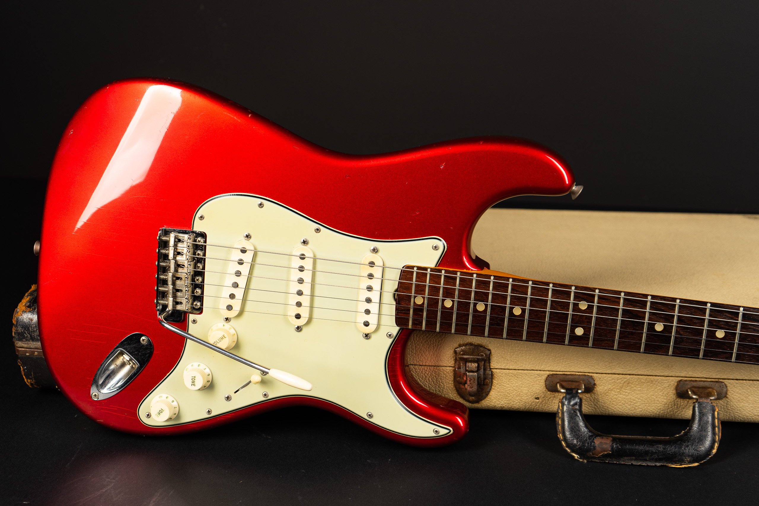 1965 Fender Stratocaster - Candy Apple Red (all 64 specs