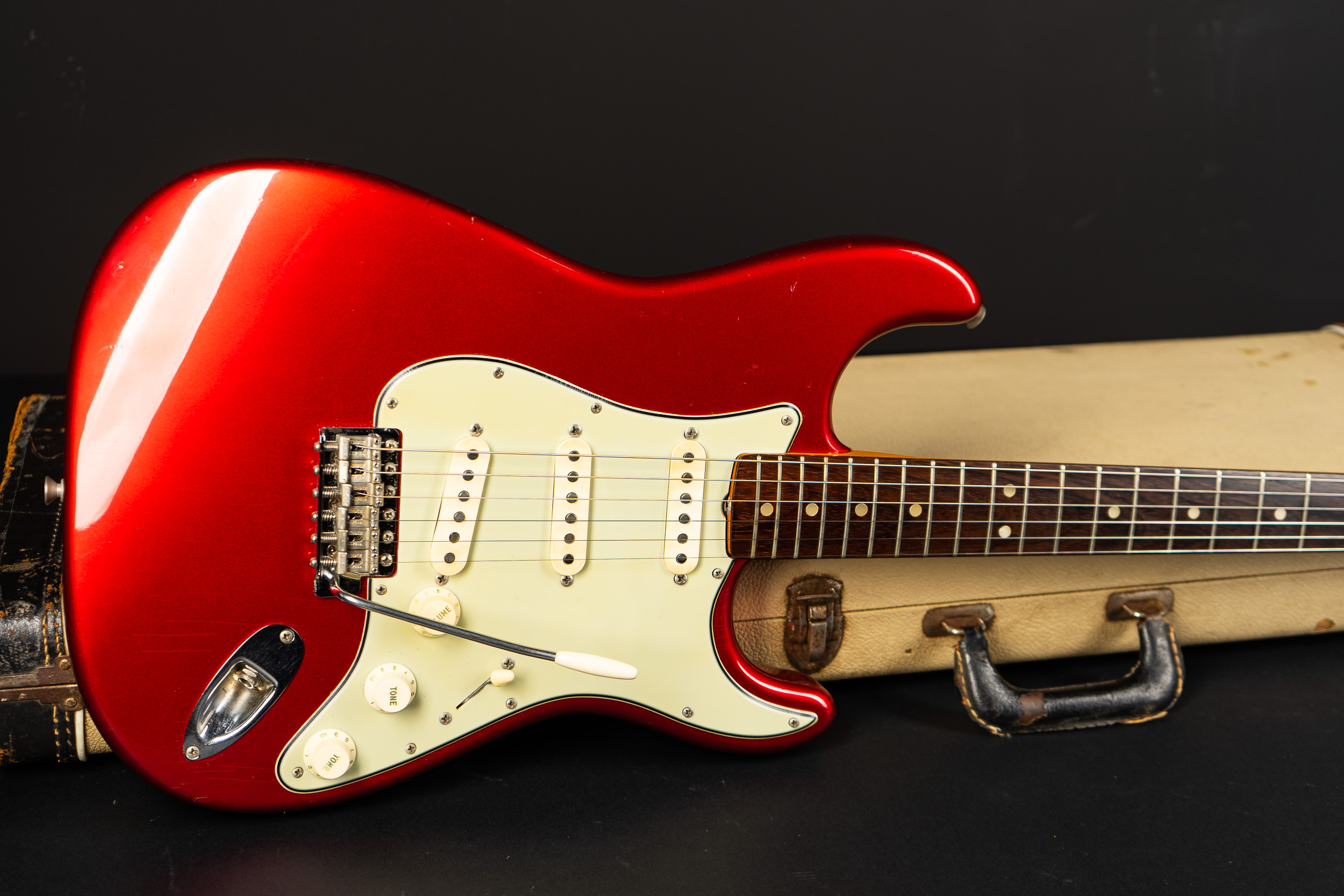 1965 Fender Stratocaster - Candy Apple Red (all 64 specs