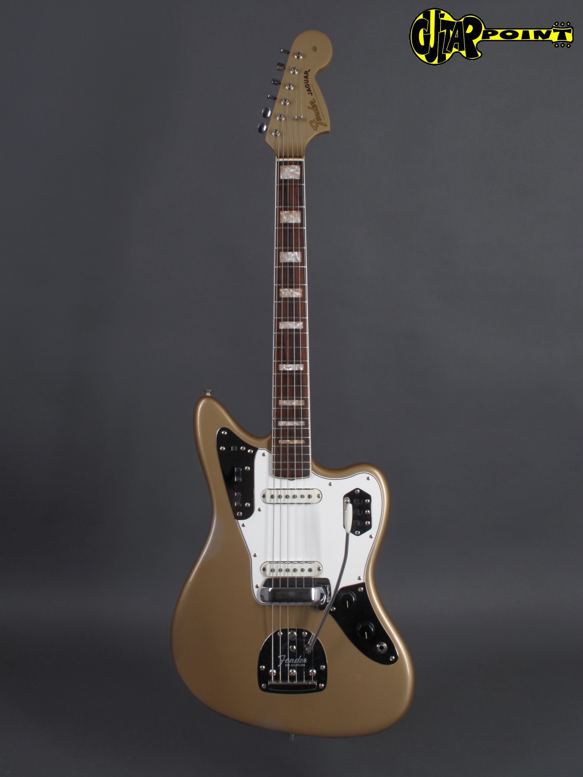 black and gold fender jaguar