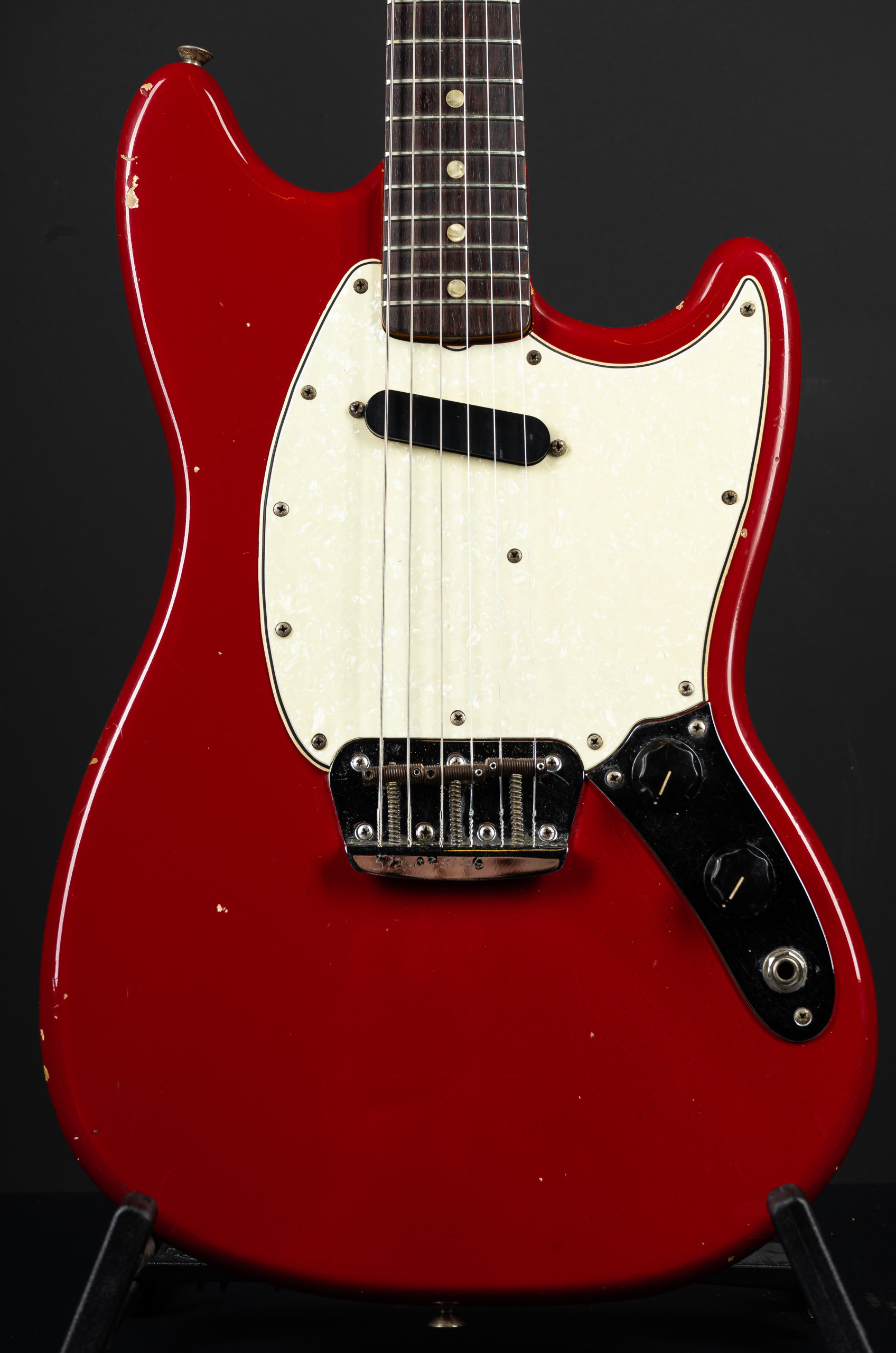 1966 Fender Musicmaster II – Red – GuitarPoint