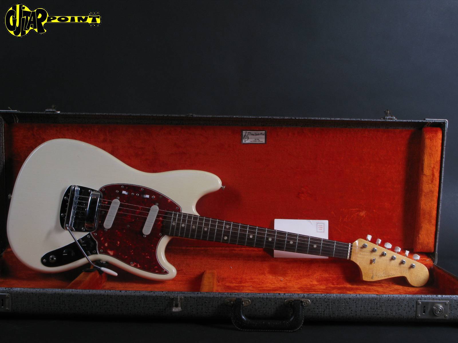 1966 Fender Mustang – Olympic White – GuitarPoint