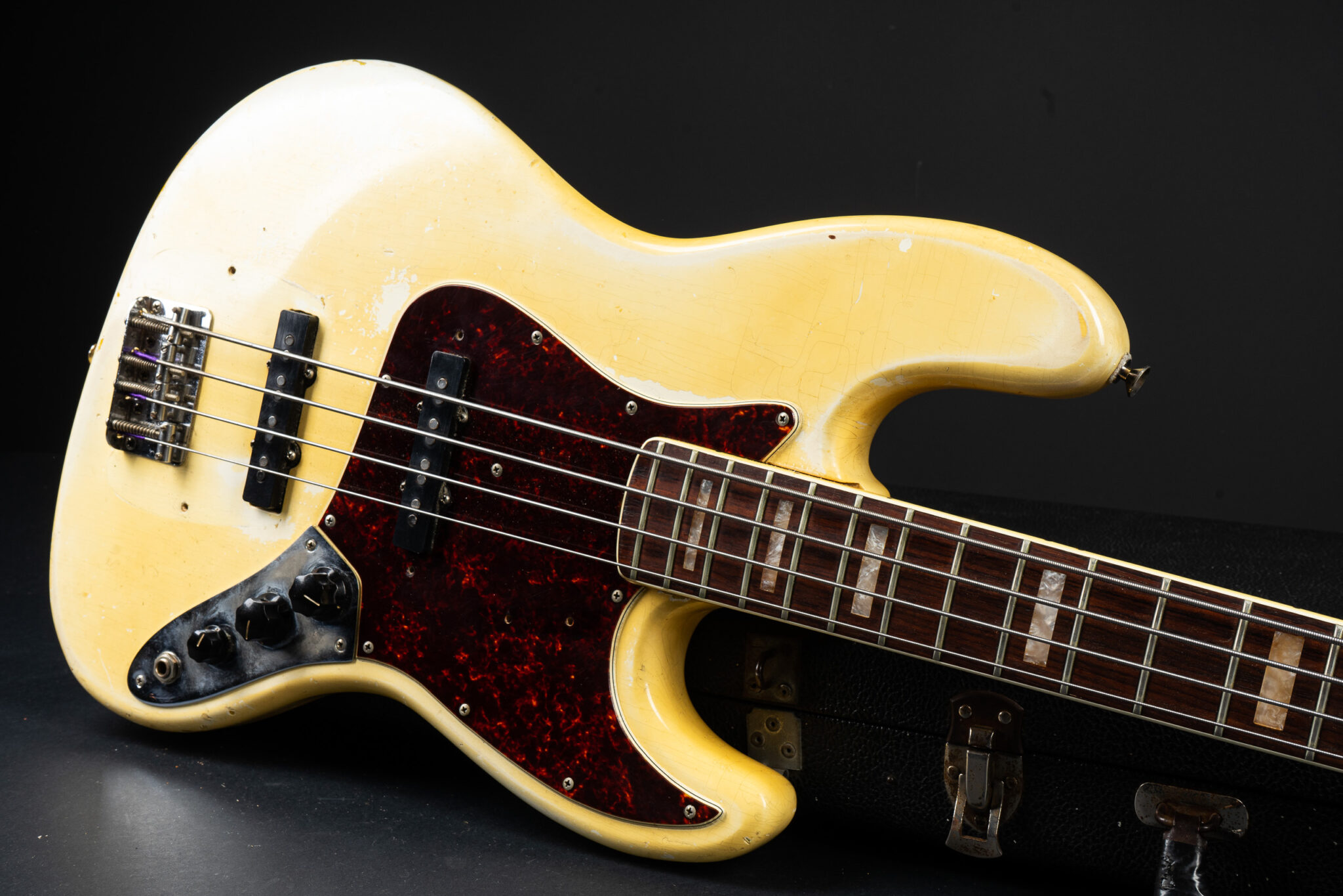 1968 Fender Jazz Bass – Olympic White w/matching headstock