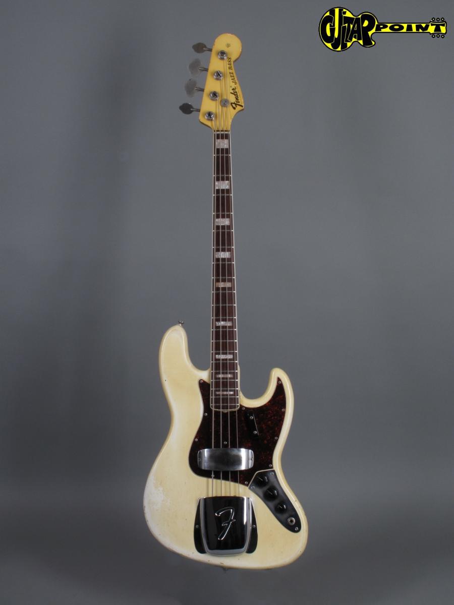 1968 Fender Jazz Bass Olympic White Matching Headstock Guitarpoint 6081