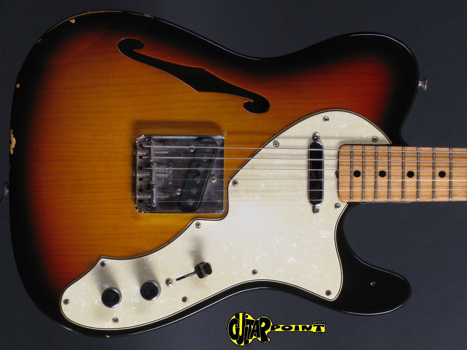 Fender　3-Tone　Thinline　–　GuitarPoint　1969　–　Telecaster　Sunburst