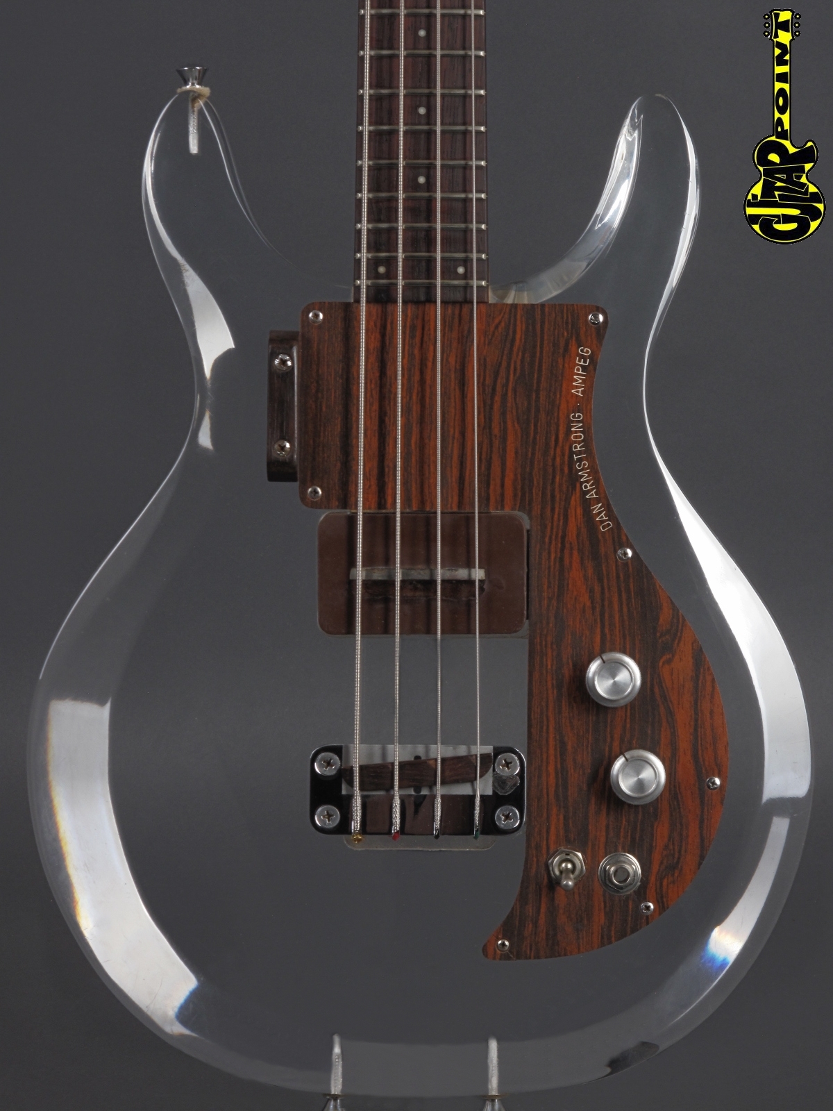 1970 Dan Amstrong (Ampeg) Lucite – Plexiglass Bass – GuitarPoint