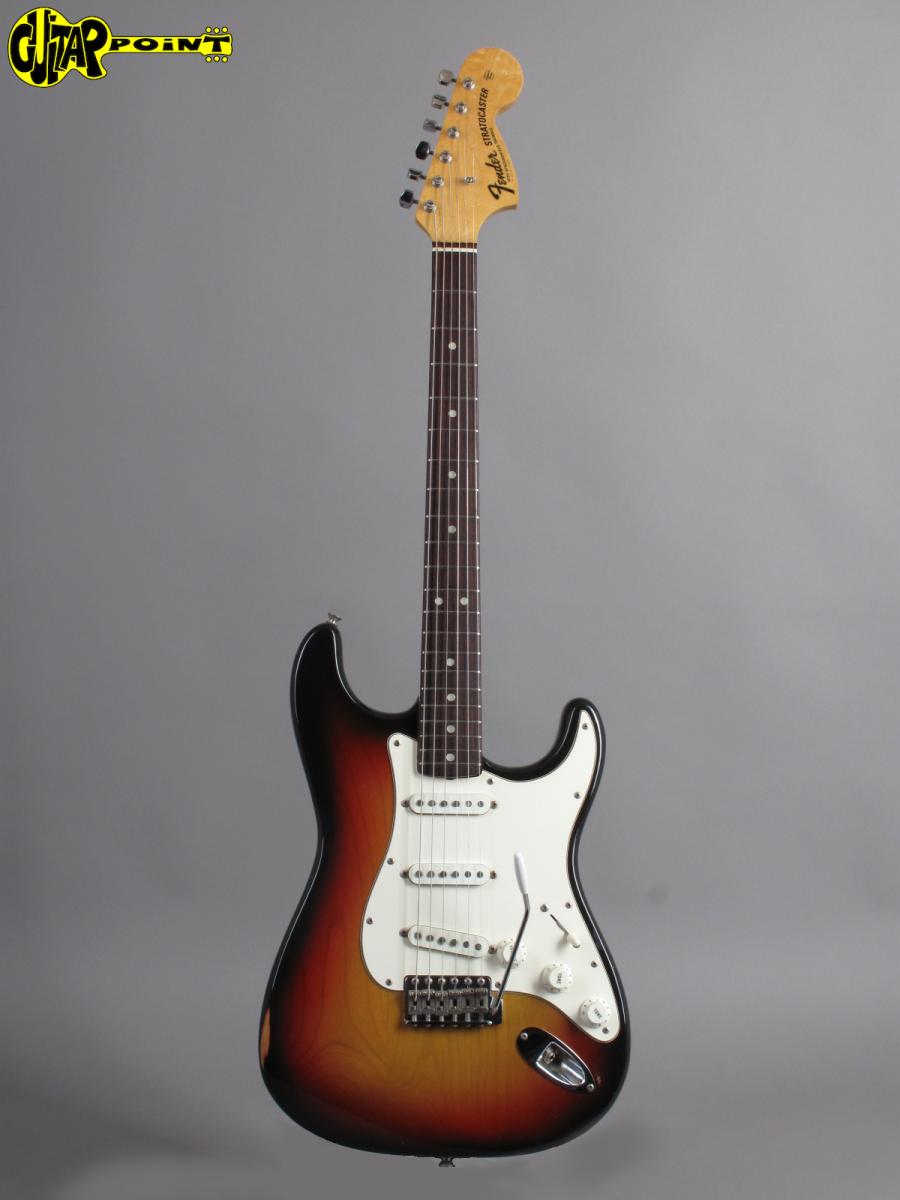 1971 Fender Stratocaster 3 Tone Sunburst 4 Bolt And Clean Guitarpoint 5398