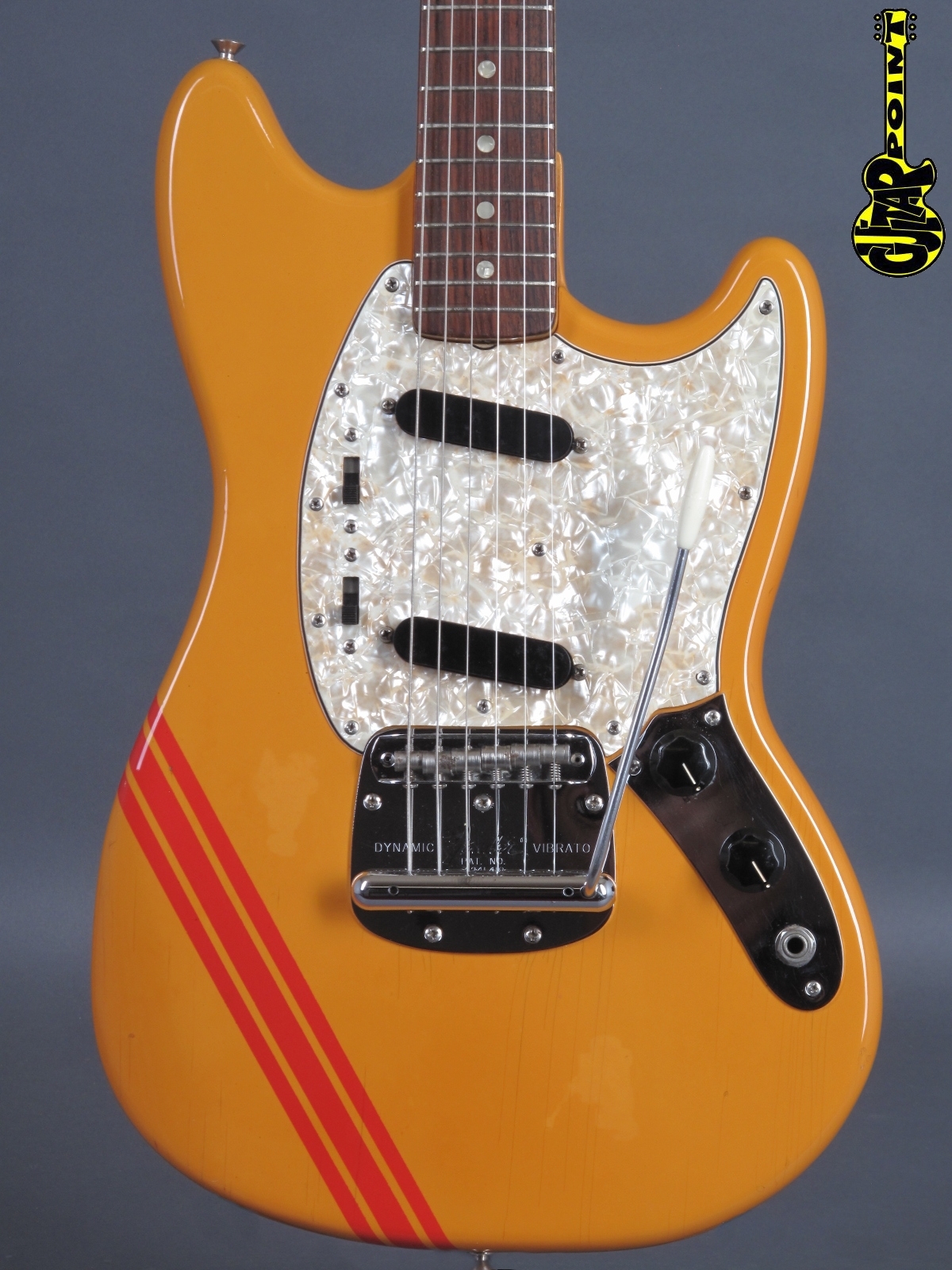 competition orange mustang guitar