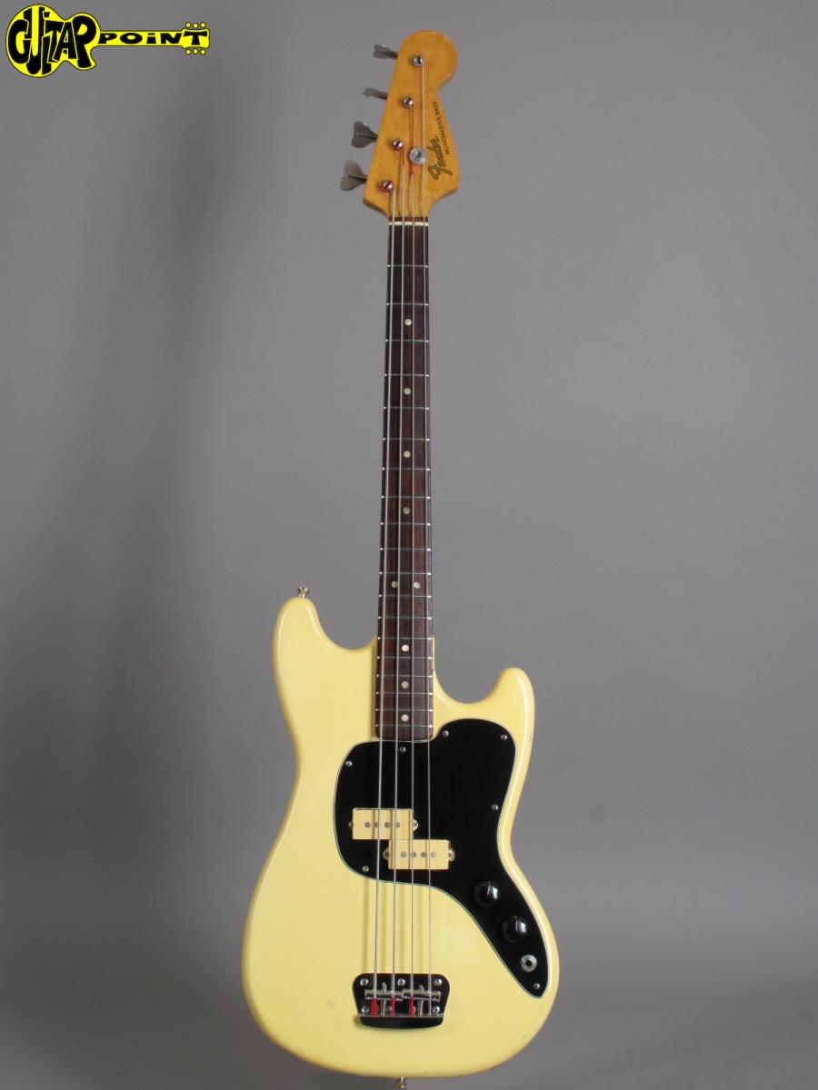 1973 Fender Musicmaster Bass Olympic White Guitarpoint