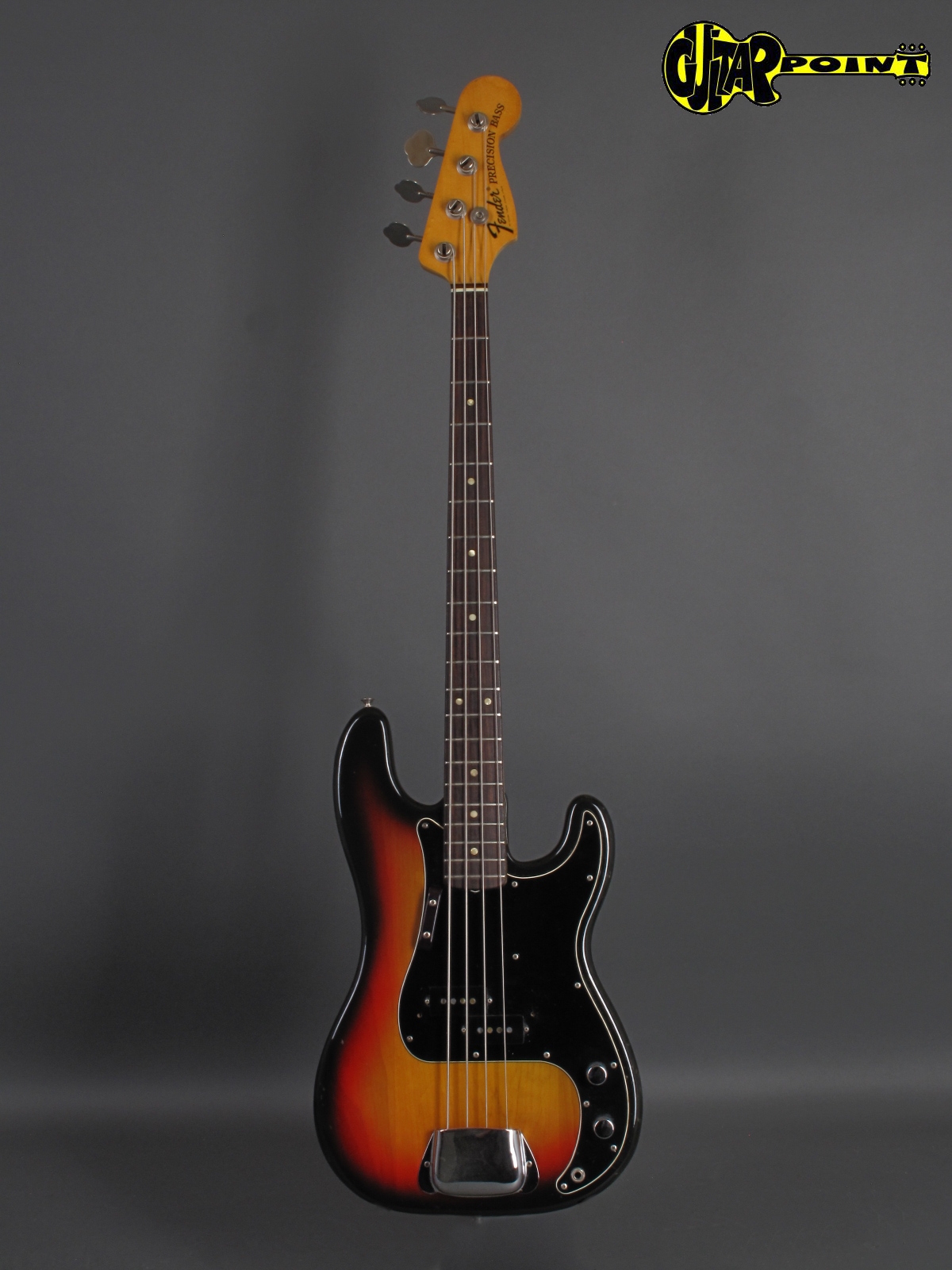 1974 Fender Precision Bass 3 Tone Sunburst Guitarpoint 4668