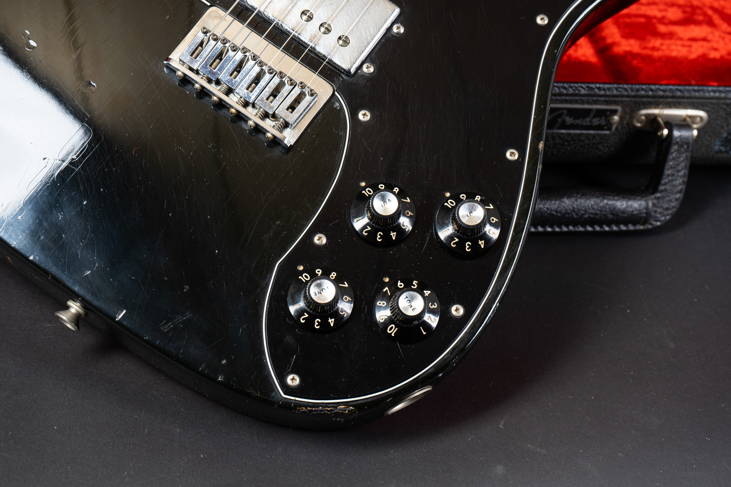 1974 Fender Telecaster Deluxe - Black - GuitarPoint