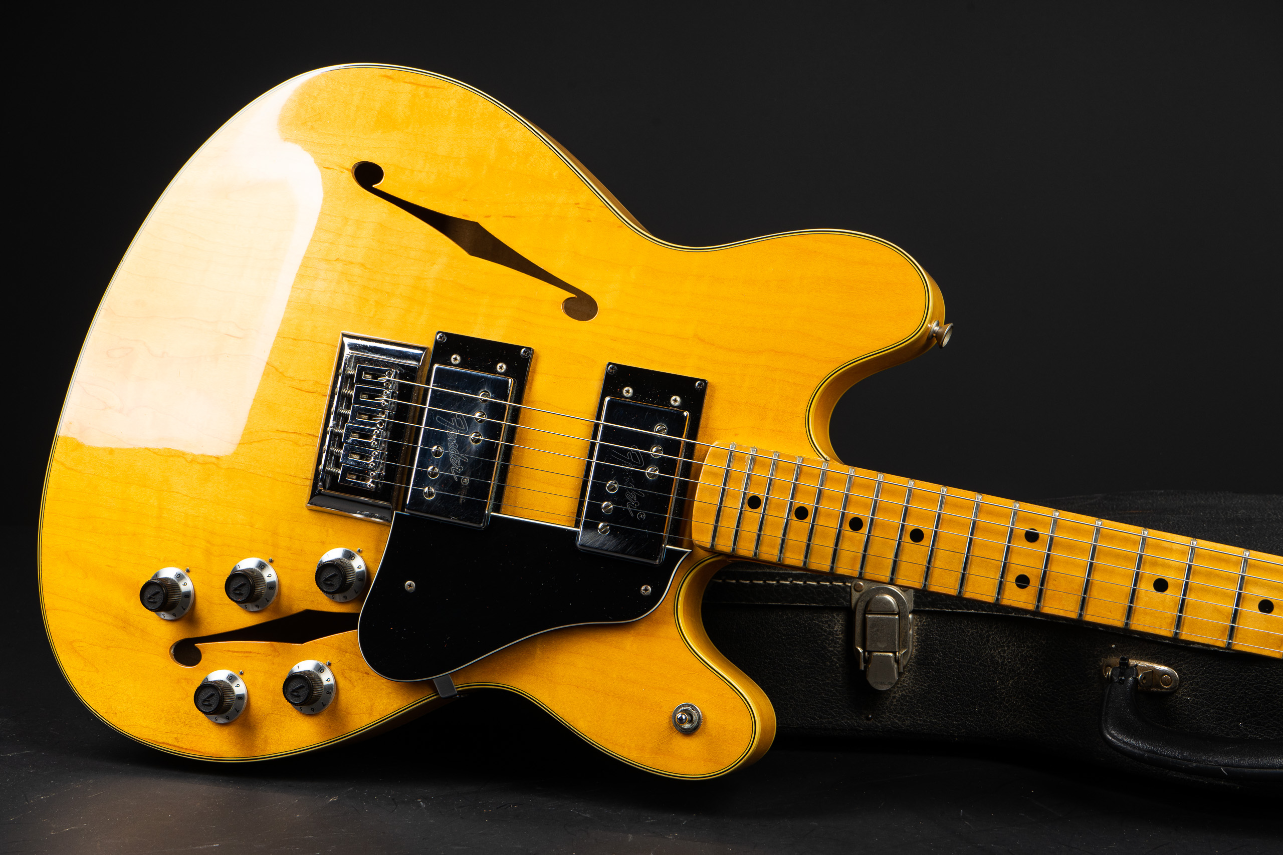1976 Fender Starcaster - Natural Flamed! - GuitarPoint
