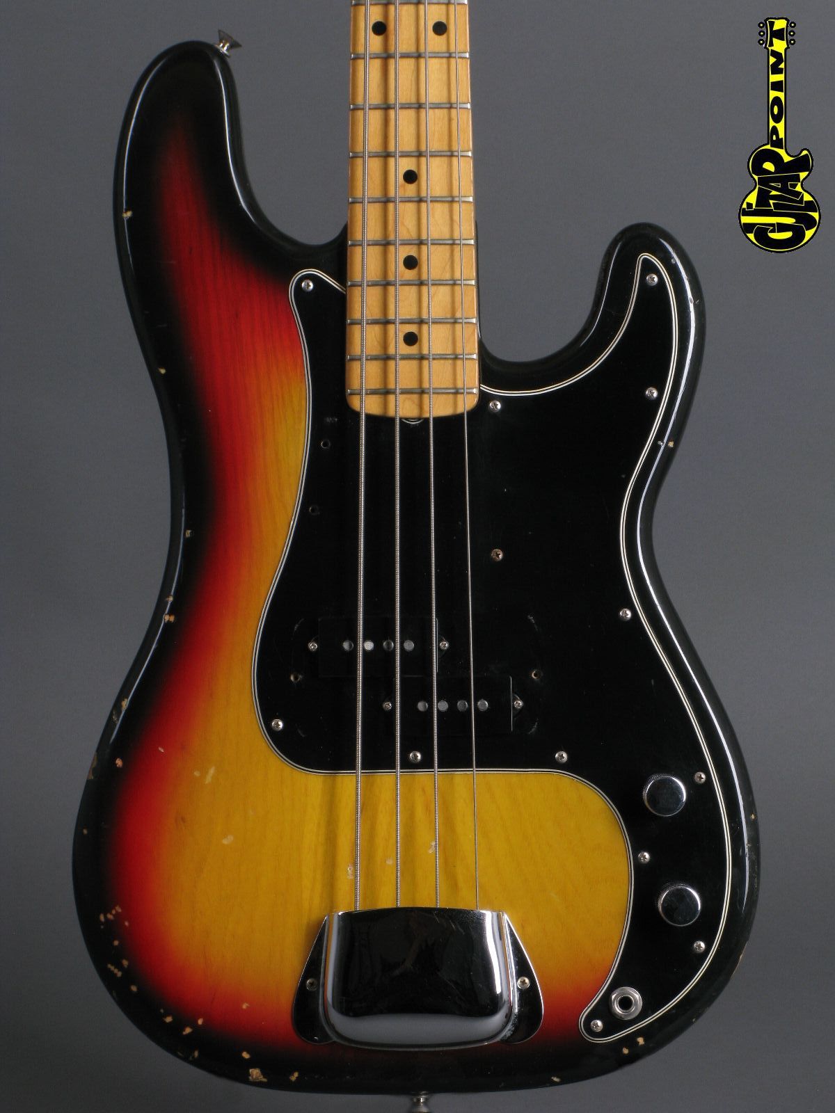 1977 Fender Precision Bass – 3-tone Sunburst – GuitarPoint