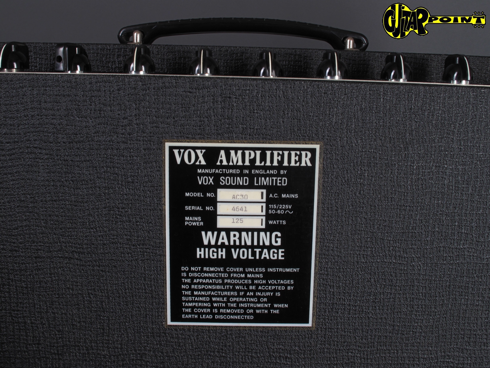 Vox ac 15 serial numbers