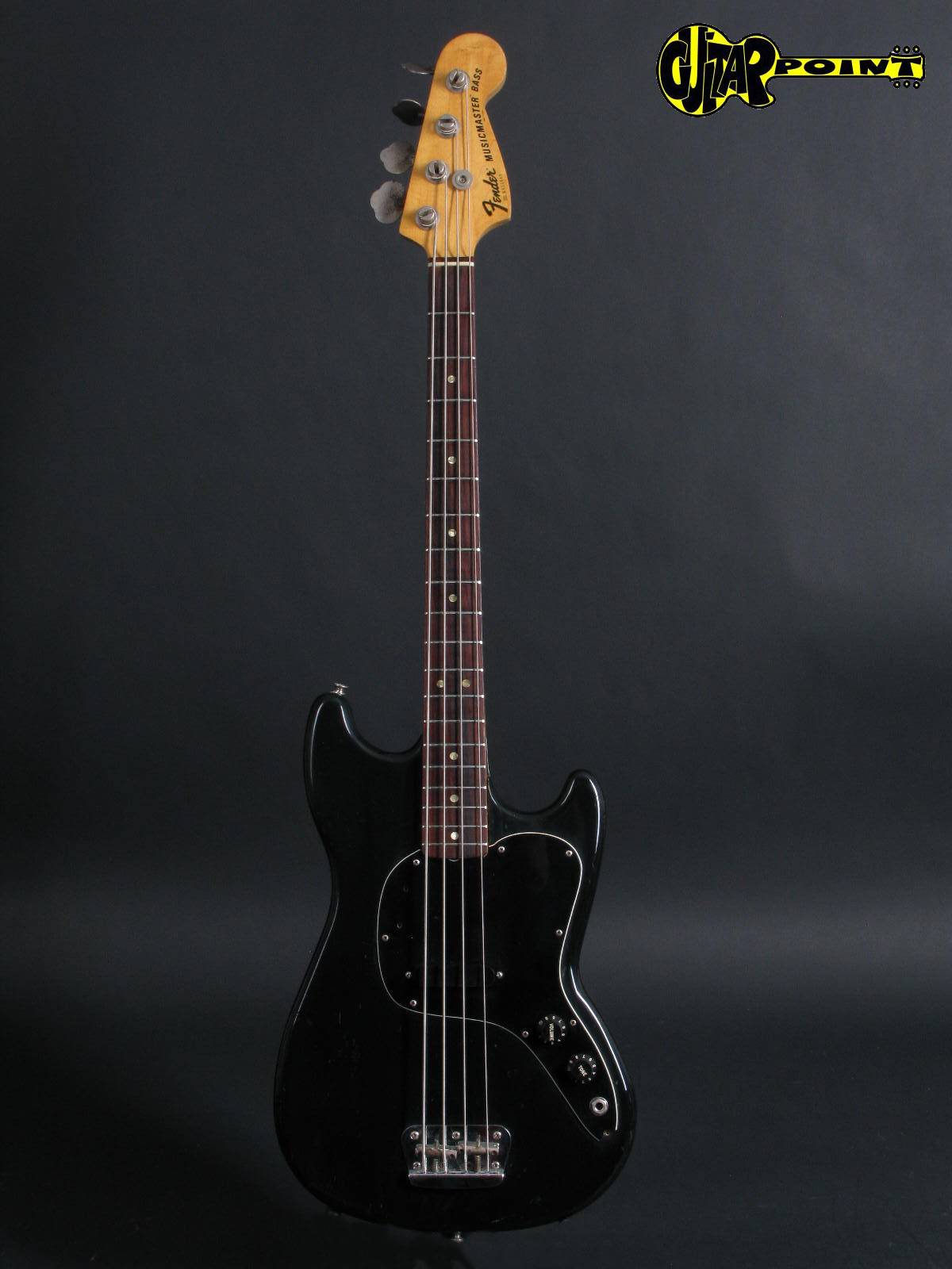 1978 Fender Musicmaster Bass – Black – GuitarPoint