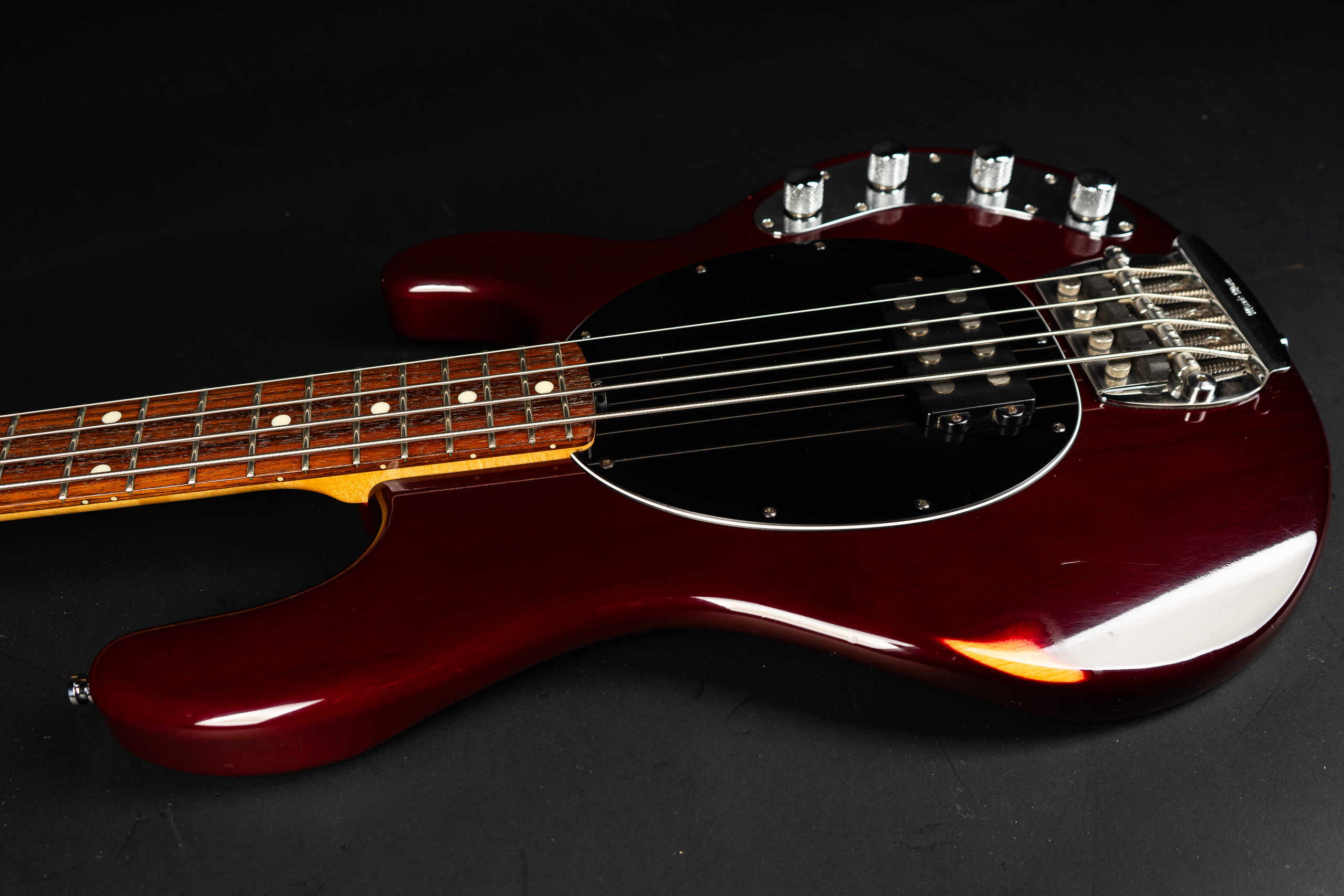 1992 Music Man Sting Ray - Trans Red 3-Band EQ - GuitarPoint