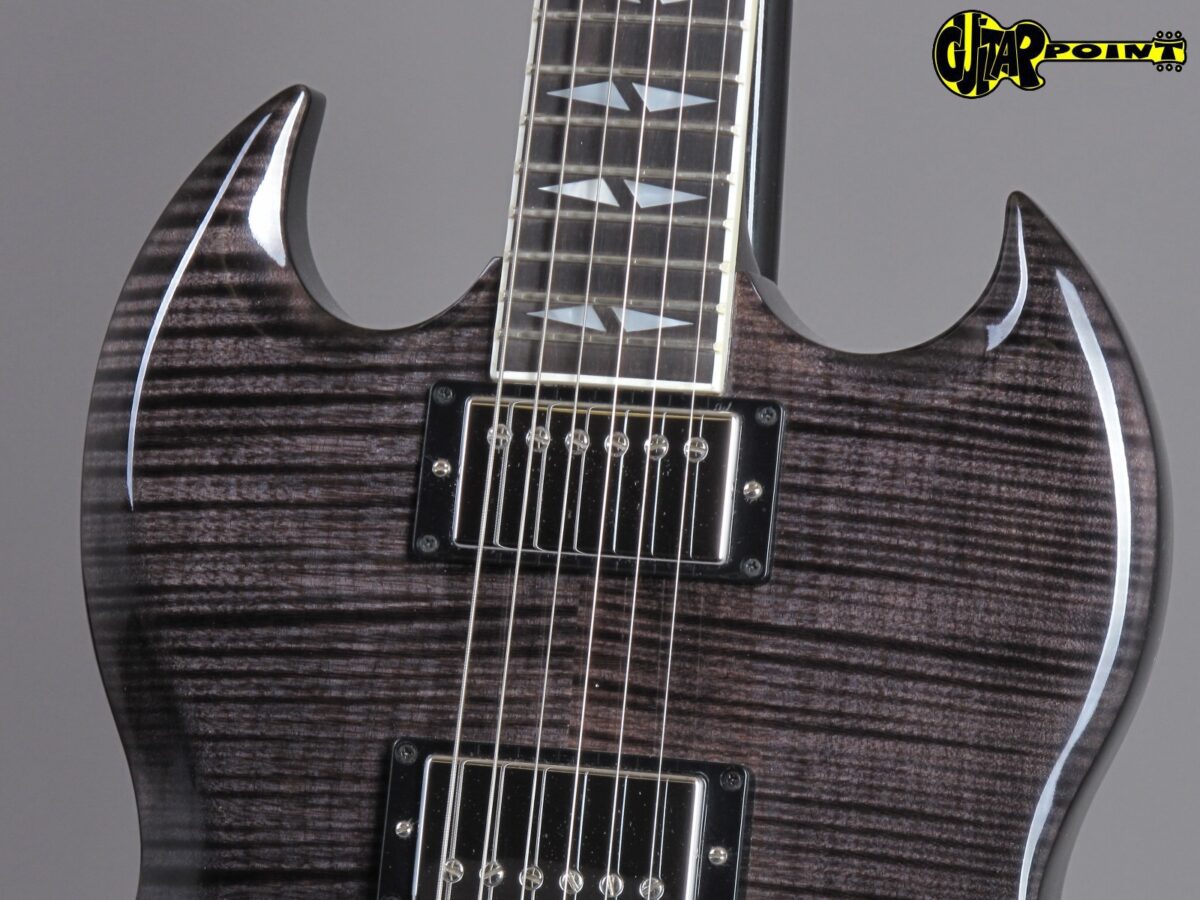 2007 Gibson Sg Supreme Black Flametop Guitarpoint 2007 gibson sg supreme black
