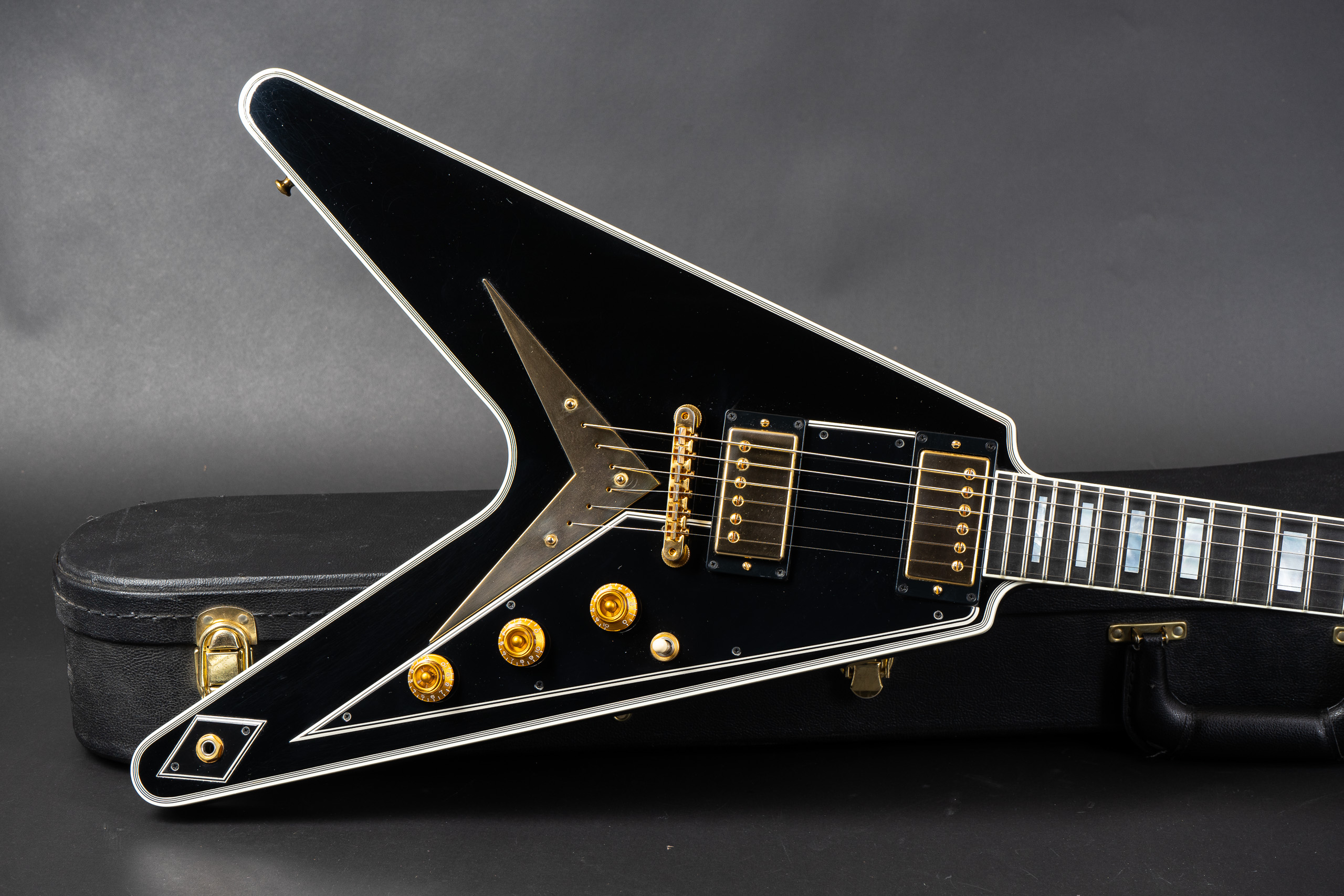 2013 Gibson Custom Shop Flying V Custom Benchmark - Ebony