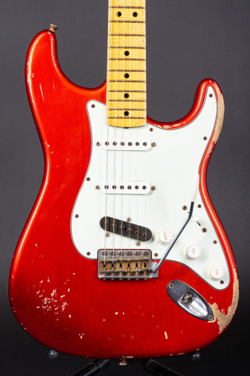 2014 Fender Dennis Galuszka Masterbuilt 1966 Stratocaster Relic - Chrome Red