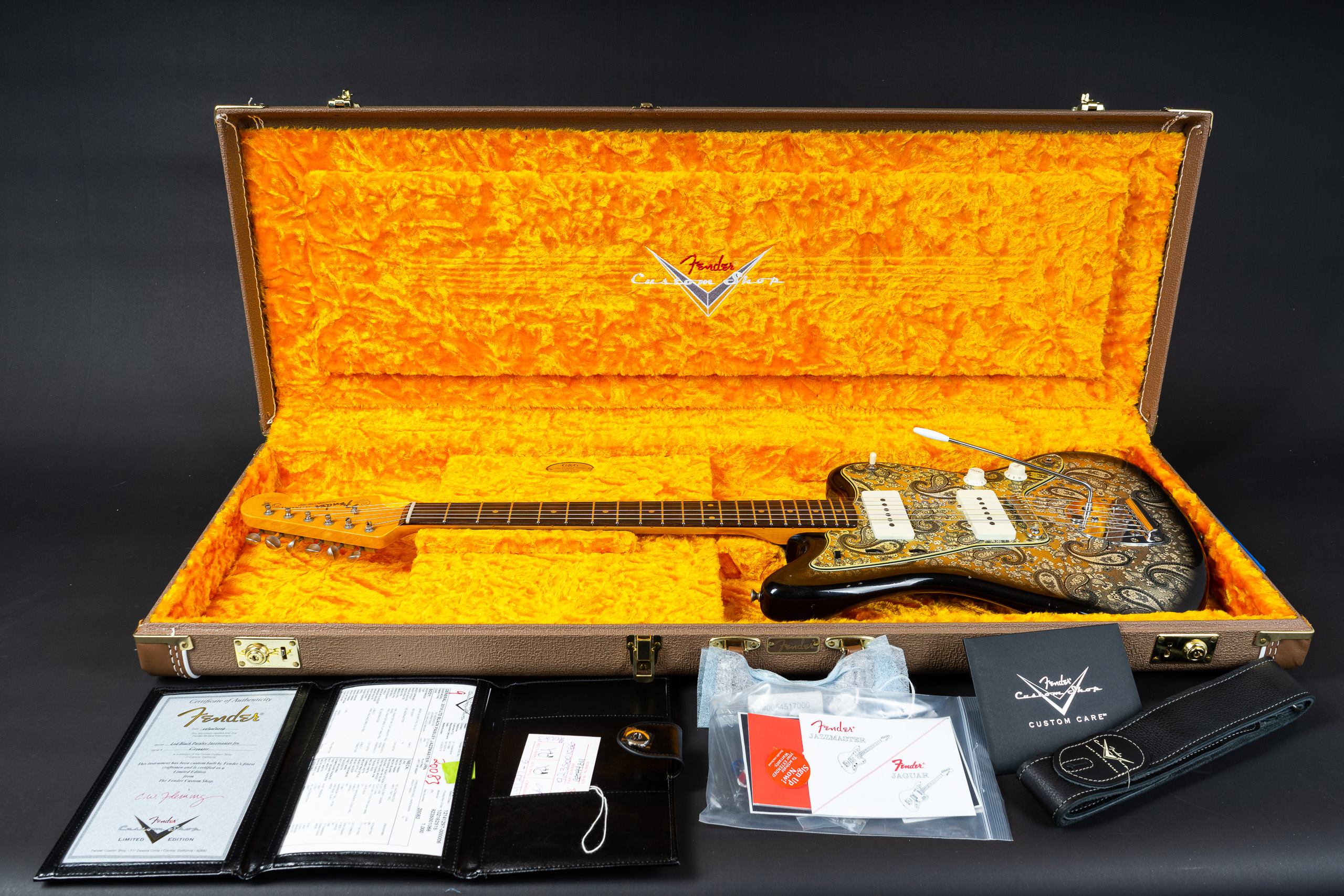 2019 Fender Custom Shop Black Paisley 62 Jazzmaster JRN - GuitarPoint