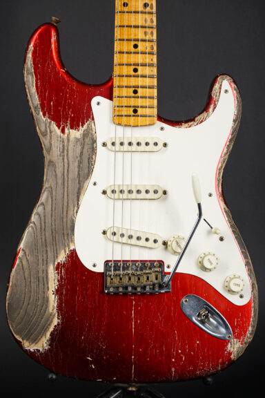 2020 Fender Greg Fessler Masterbuilt 1957 Stratocaster - Aged Candy Apple Red Heavy Relic